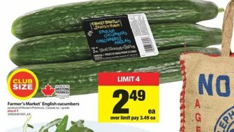 Real Canadian Superstore Farmer's Market English Cucumbers offer