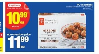 Real Canadian Superstore PC Meatballs offer