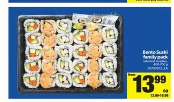 Real Canadian Superstore Bento Sushi Family Pack offer