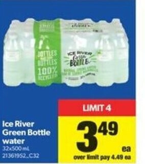 Real Canadian Superstore Ice River Green Bottle offer