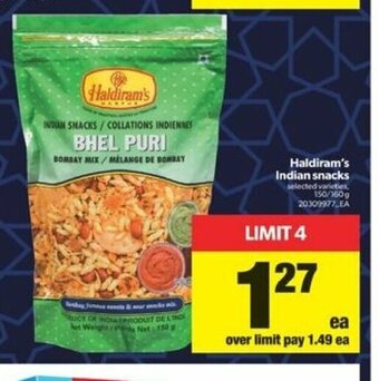 Real Canadian Superstore Haldiram's Indian Snacks offer