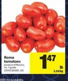Real Canadian Superstore Roma Tomatoes offer