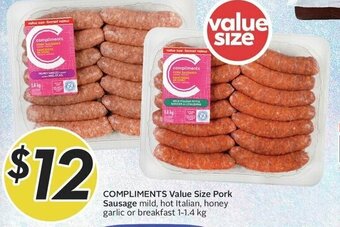 Sobeys Compliments Value Size Pork Sausage offer