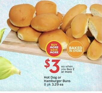 Sobeys Hot Dog or Hamburger Buns offer