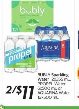 Sobeys Bubly Sparkling Water offer