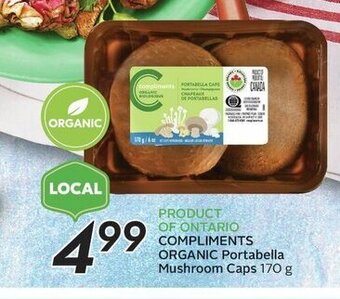 Sobeys Compliments Organic Portabella Mushroom Caps offer