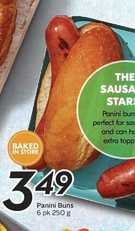 Sobeys Panini Buns offer