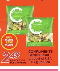 Sobeys Compliments Garden Salad offer
