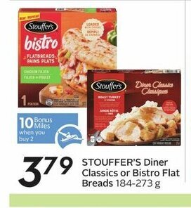 Sobeys Stouffer's Diner Classics or Bistro Flat Breads offer