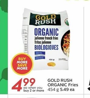 Sobeys Gold Rush Organic Fries offer