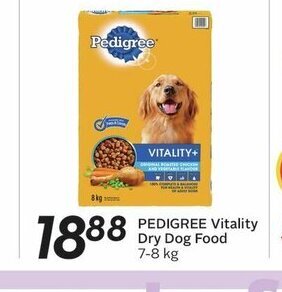 Sobeys Pedigree Vitality Dry Dog Food offer