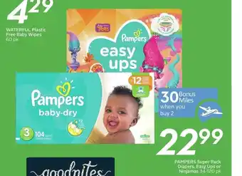 Sobeys Pampers Super Pack Diapers, Easy Ups pr Ninjamas offer