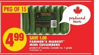 No Frills Farmer's Market Mini Cucumbers offer