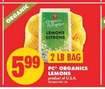 No Frills PC Organics Lemons offer