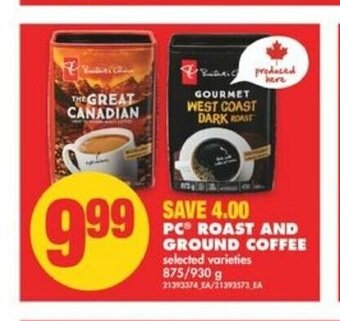 No Frills PC Roast And Ground Coffee offer