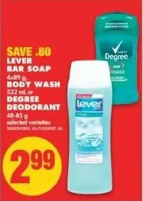 No Frills Lever bar soap offer