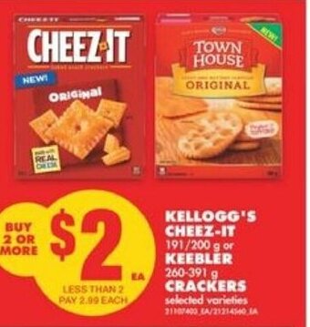 No Frills Kellogg's cheez-it offer