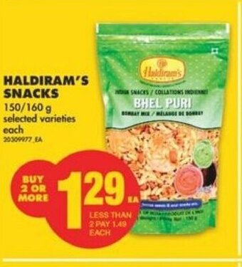 No Frills Haldiram's snacks offer