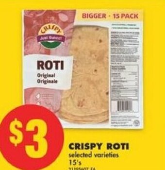 No Frills Crispy roti offer