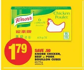 No Frills Knorr chicken, beef or Pork bouillon cubes offer
