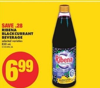No Frills Ribena blackcurrant beverage offer