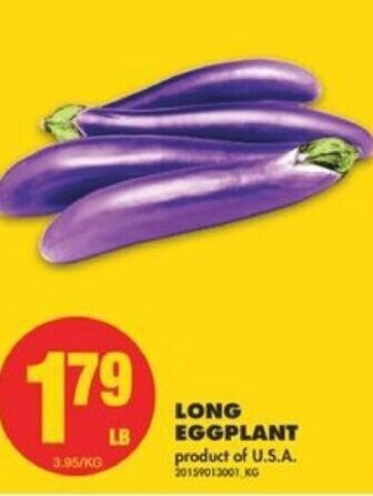 No Frills Long eggplant offer