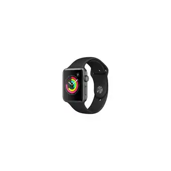 Best Buy Apple Watch Series 3 38mm Smartwatch with GPS, Space Gray Aluminum Case, Black Sport Band [Refurbished] offer