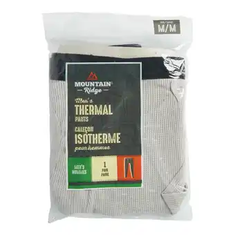 Giant Tiger Mountain Ridge Men's Waffle Textured Soft Thermal Pants with Elastic Waistband offer