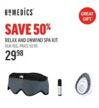 Sport Chek Relax and unwind spa kit offer