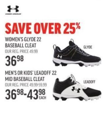 Sport Chek Women's glyde 22 baseball cleat offer