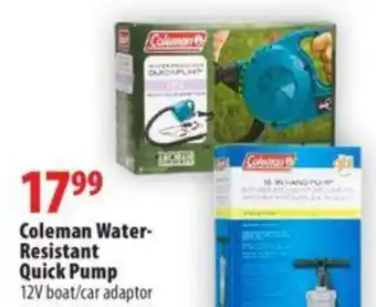 London Drugs Coleman water-resistant quick pump offer