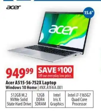 London Drugs Acer A515-56-752X laptop offer
