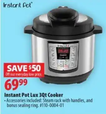London Drugs Instant pot lux 3Qt cooker offer