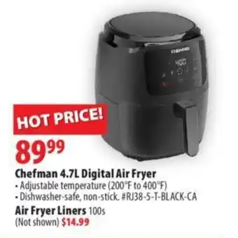 London Drugs Chefman 4.7L digital air fryer offer