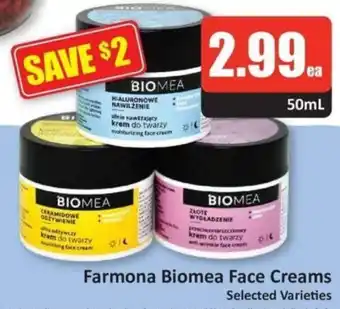 Starsky Farmona biomea face creams offer