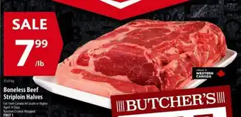 Co-Op Food Boneless beed striploin halves offer