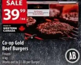 Co-Op Food CO-op gold beef burgers offer