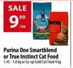 Co-Op Food Purina One Smartblend or True Instinct Cat Food offer