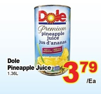 T&T Supermarket Dole Pineapple Juice offer