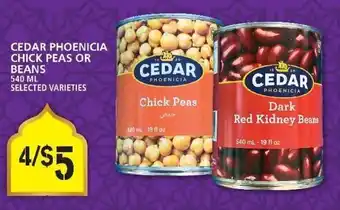 Food Basics Cedar Phoenicia Chick Peas or Beans offer