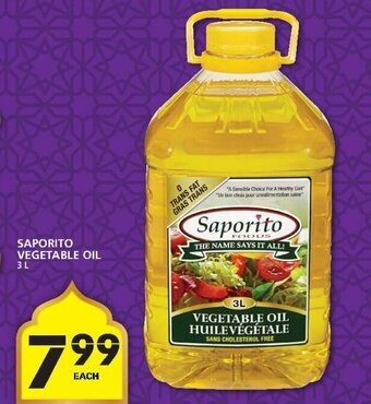 Food Basics Saporito Vegetable oil offer