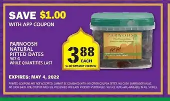 Food Basics Parnoosh Natural Pitted Dates offer