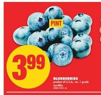 No Frills Blueberries offer