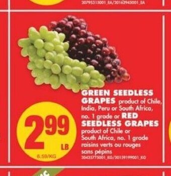 No Frills Green Seedless Grapes offer