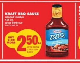 No Frills Kraft BBQ Sauce offer