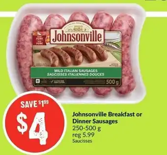 FreshCo Johnsonville Breafast or Dinner Sausages offer