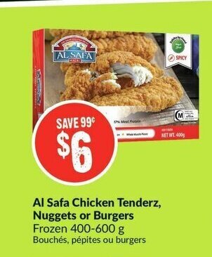FreshCo Al Safa Chicken Tenderz, Nuggets or Burgers offer