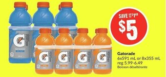 FreshCo Gatorade 6x591 ml or 8x355 ml offer