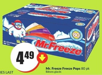 FreshCo Mr. freeze freeze pops offer