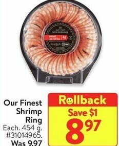 Walmart Our finest shrimp ring offer